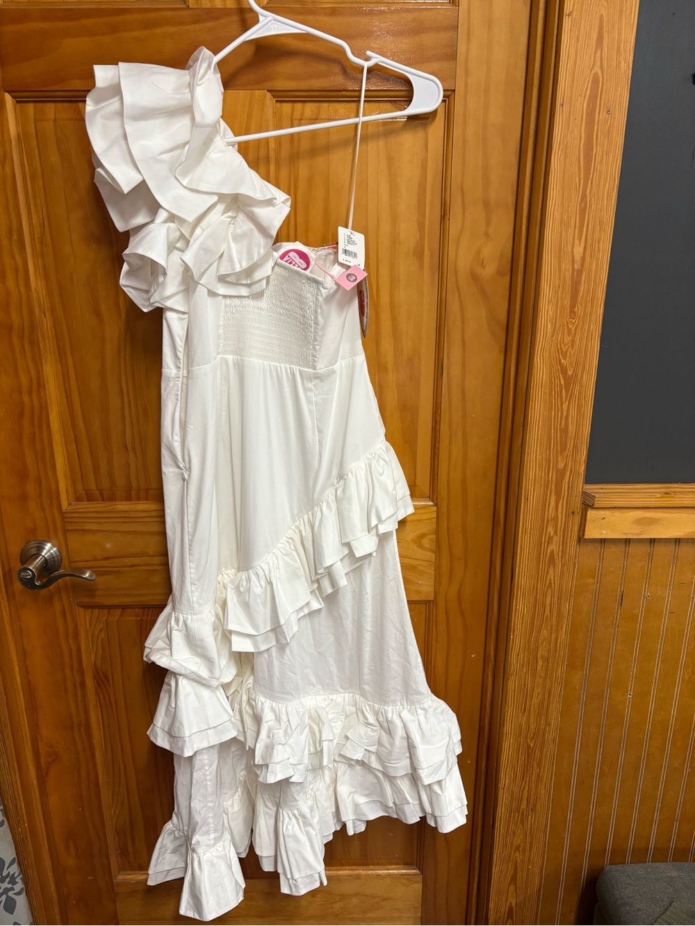 CeliaB White Ruffled One-Shoulder Dress - Picture 4 of 6